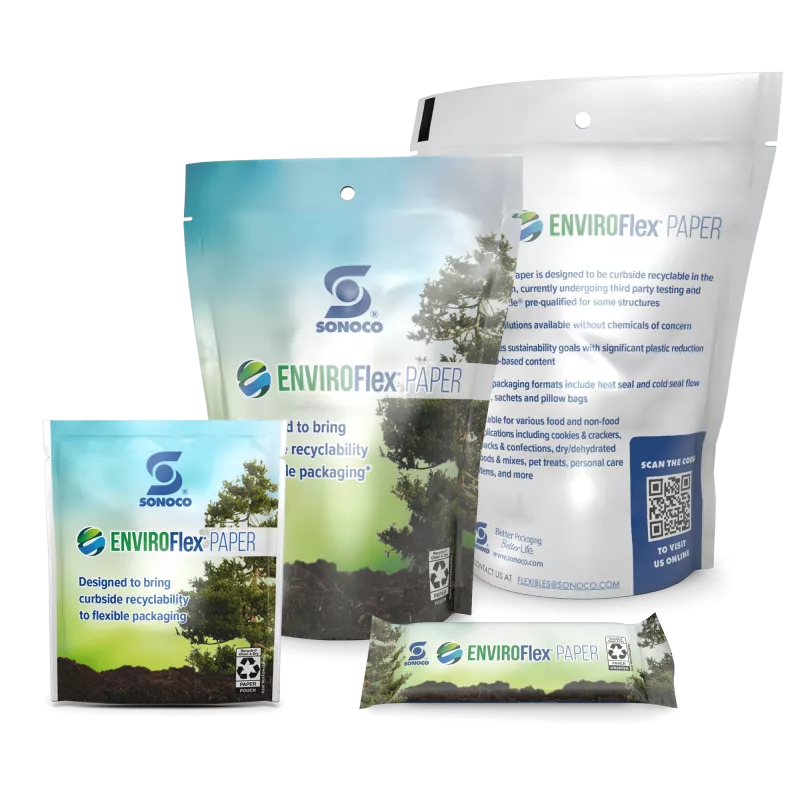 Enviroflex paper pouches and wrap