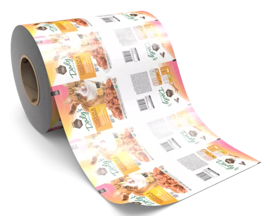 Roll of printed packaging
